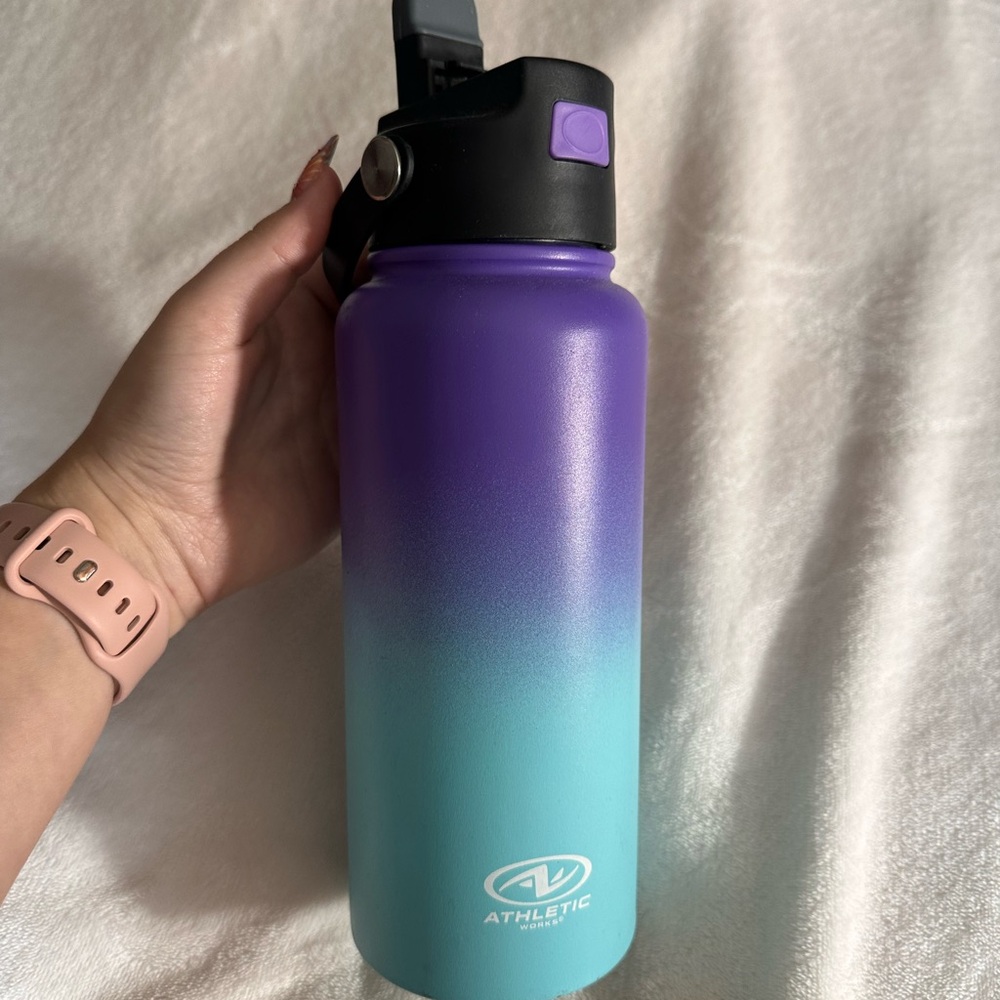 Athletic Works Purple and Blue Gradient Water Bottle